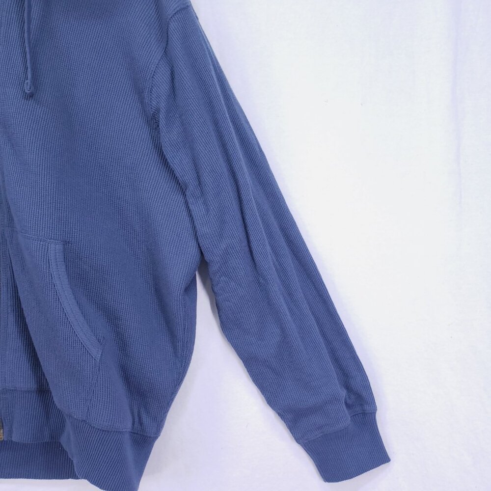Northwest Territory Men's Blue Waffle Knit Full Zip Hoodie Sherpa Sweater XL - Picture 9 of 13